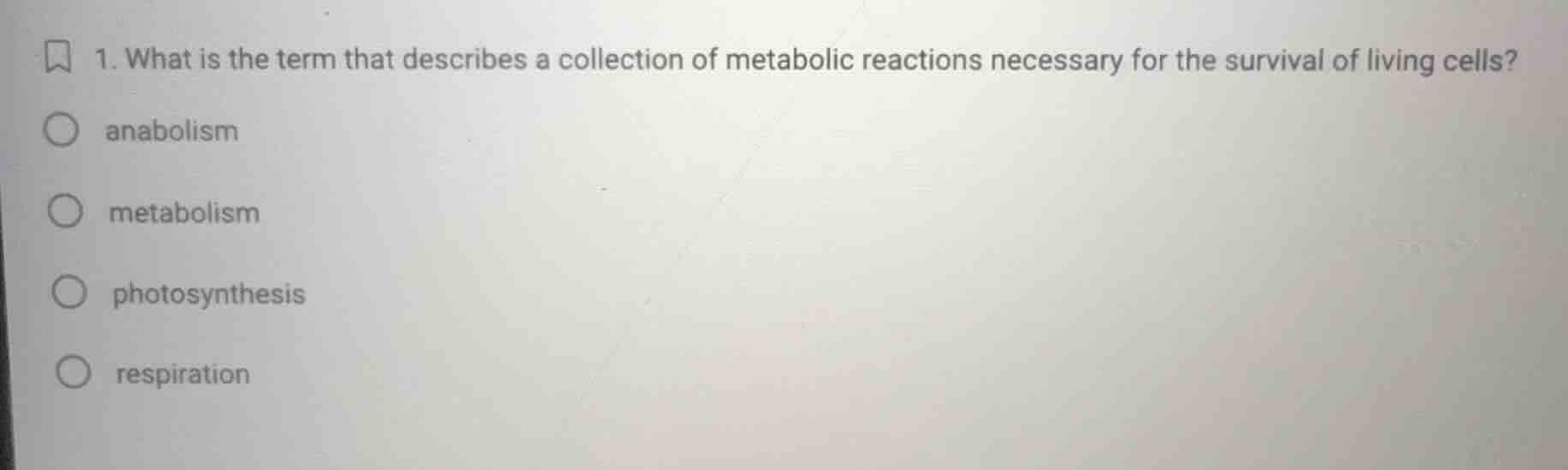 1. what is the term that describes a collection of metabolic reactions …
