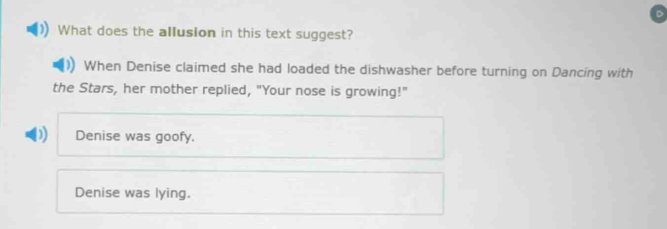 what does the allusion in this text suggest? when denise claimed she ha…