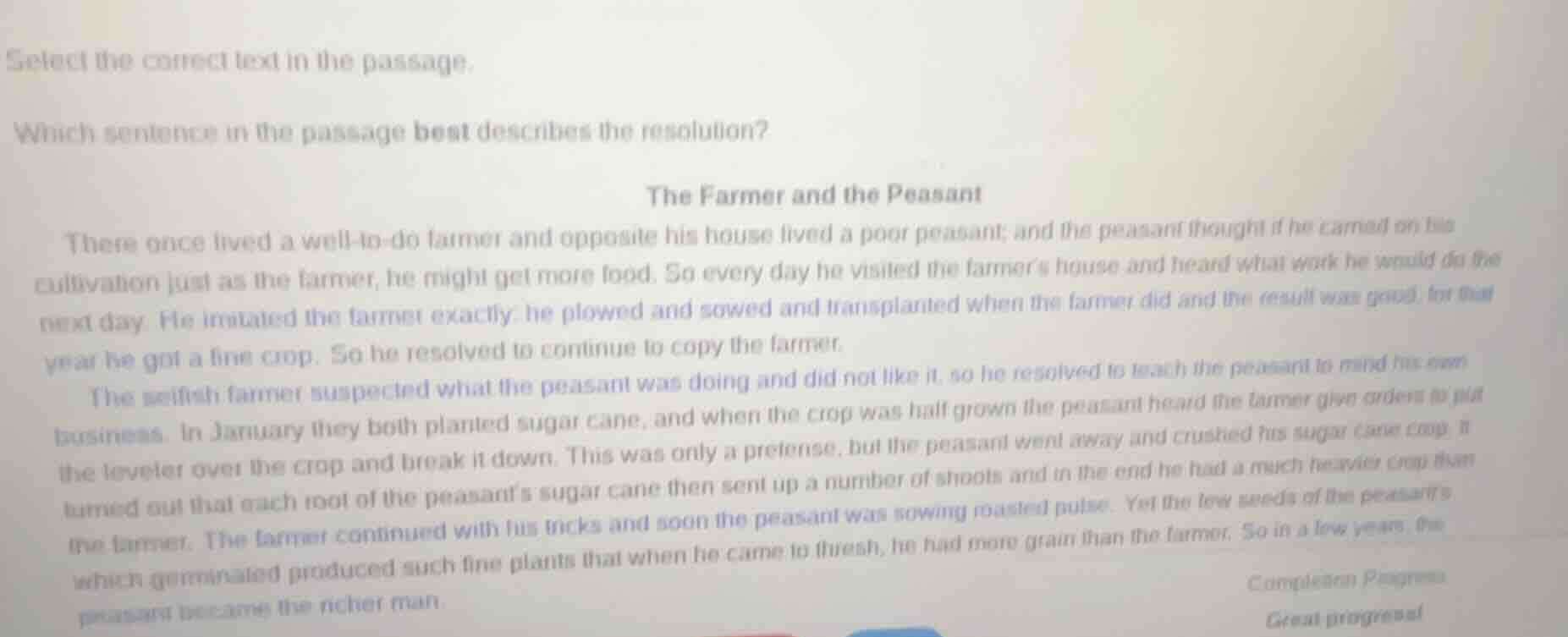 select the correct text in the passage. which sentence in the passage b…