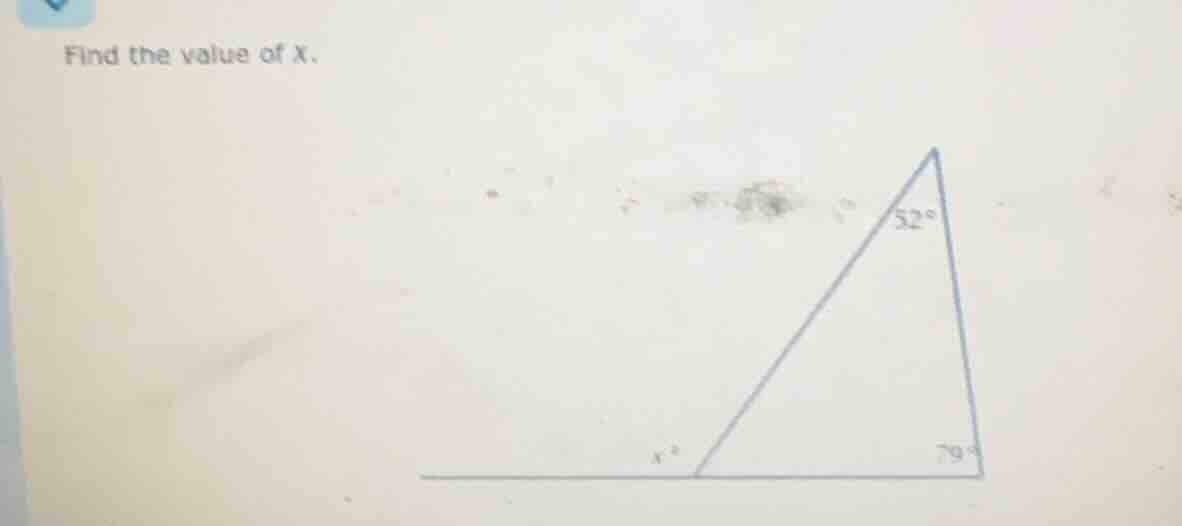 find the value of x.