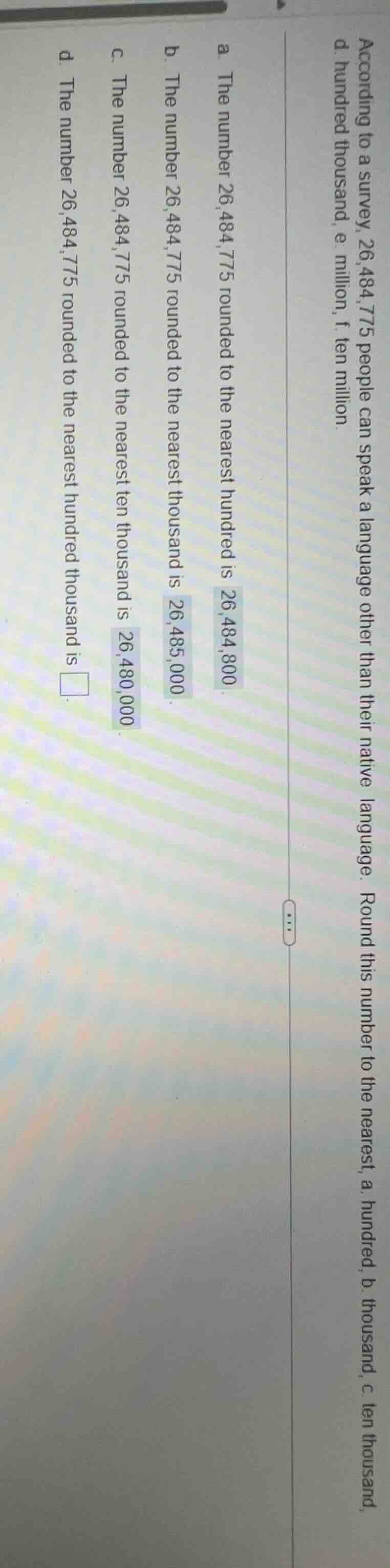 according to a survey, 26,484,775 people can speak a language other tha…