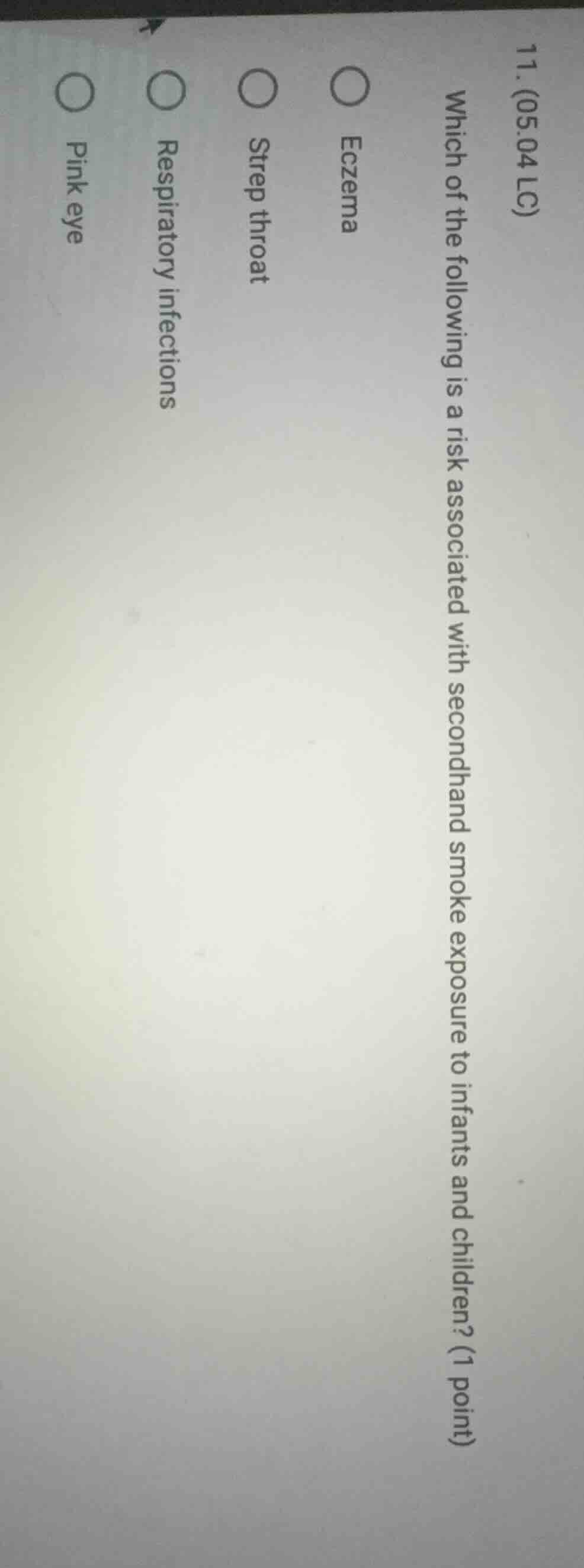 11. (05.04 lc) which of the following is a risk associated with secondh…