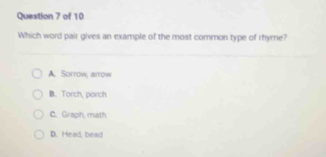 question 7 of 10 which word pair gives an example of the most common ty…