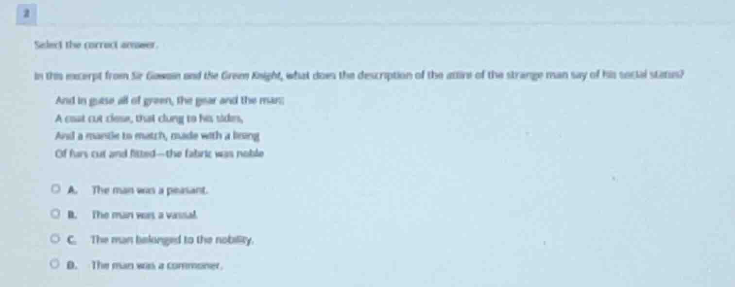 select the correct answer. in this excerpt from sir gawain and the gree…
