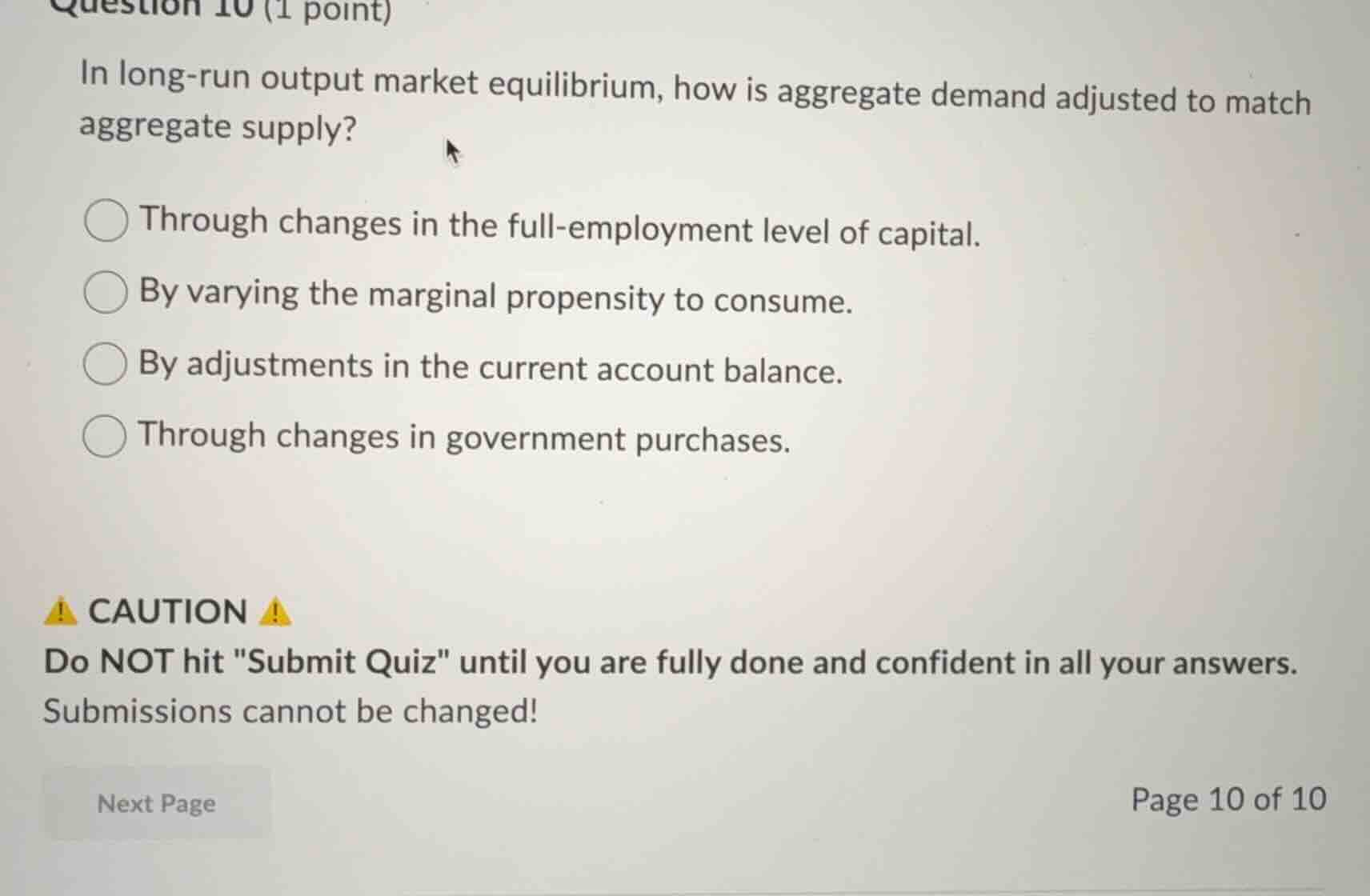 question 10 (1 point) in long - run output market equilibrium, how is a…