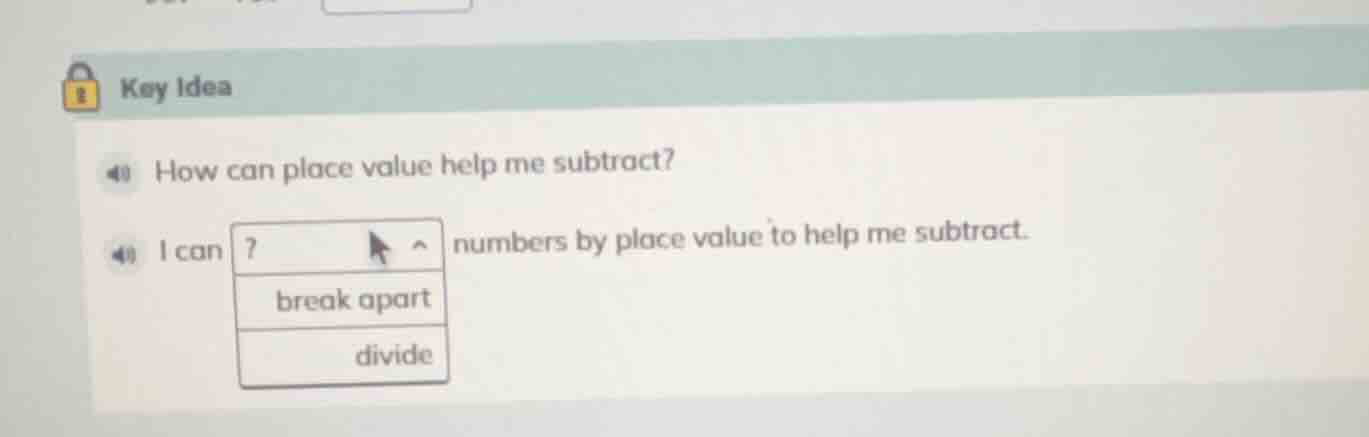 key idea how can place value help me subtract? i can? numbers by place …