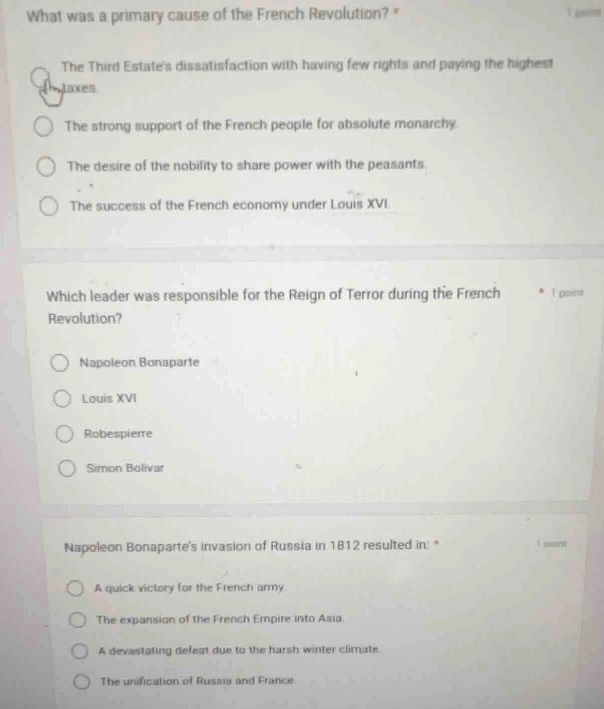 what was a primary cause of the french revolution? the third estates di…