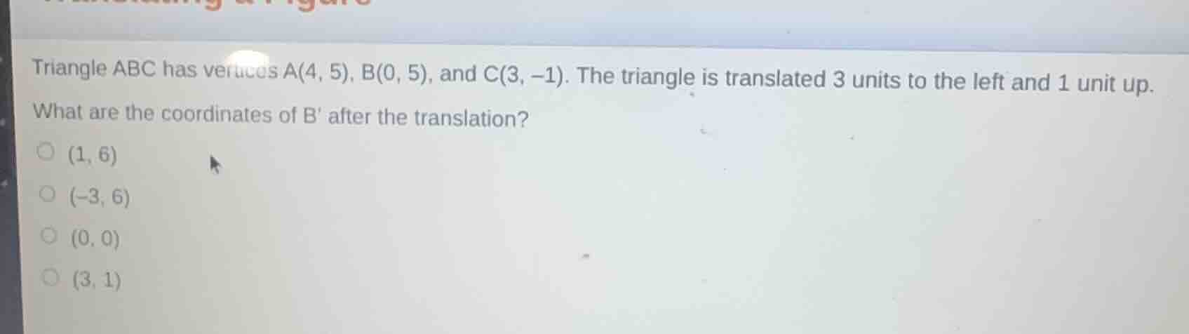 triangle abc has vertices a(4, 5), b(0, 5), and c(3, -1). the triangle …