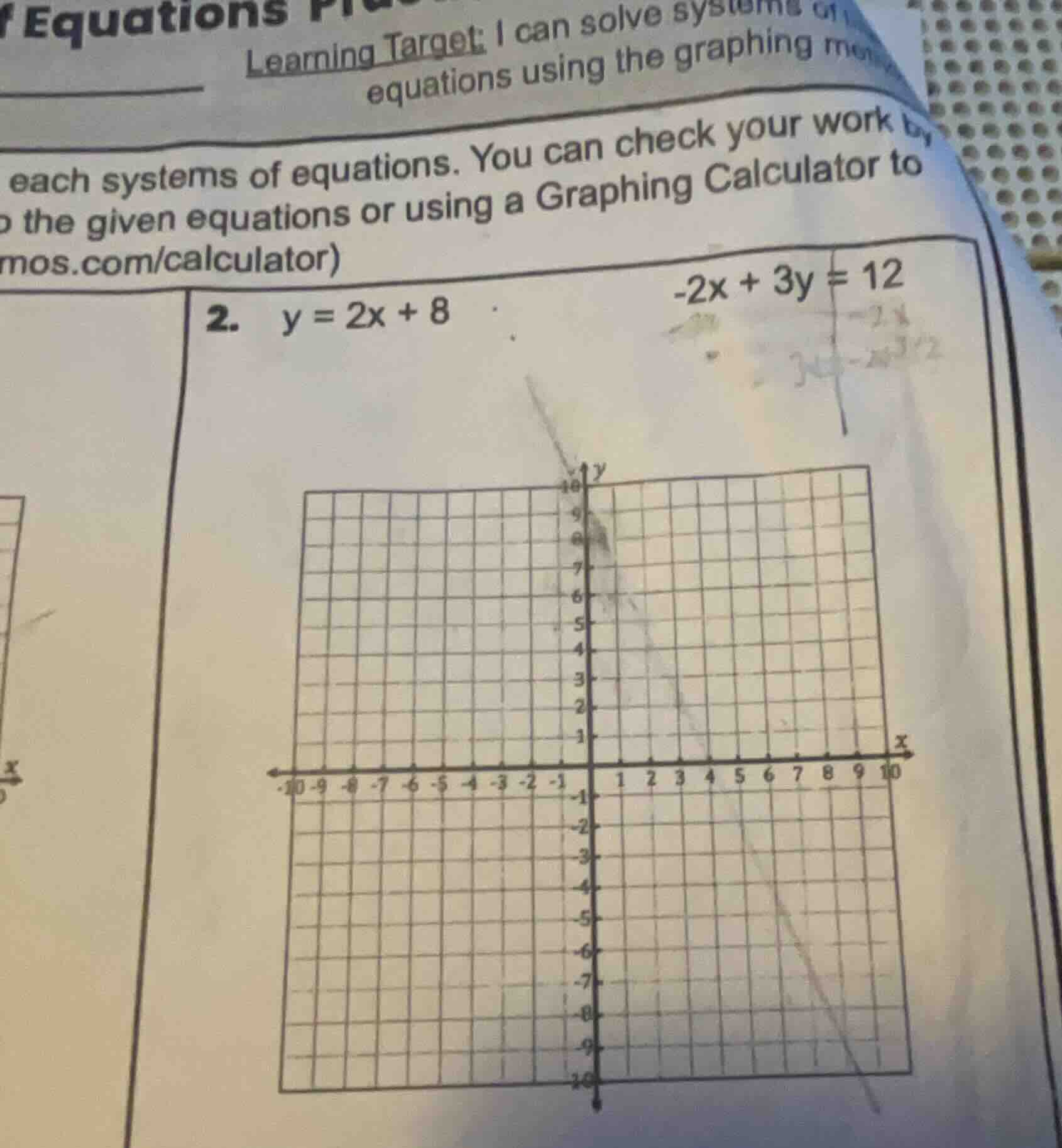 equations learning target: i can solve systems of equations using the g…