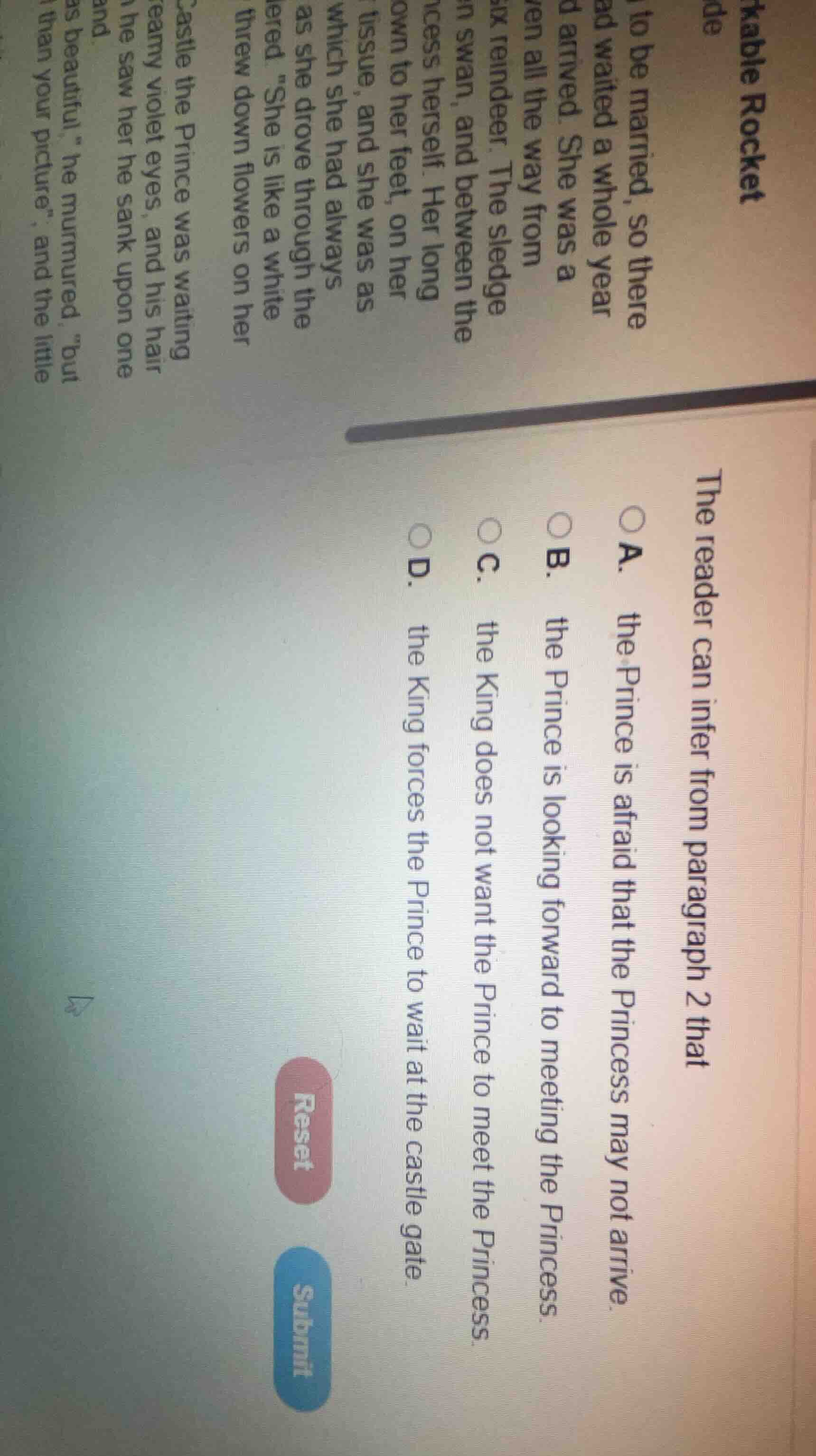 kable rocket de to be married, so there had waited a whole year d arriv…