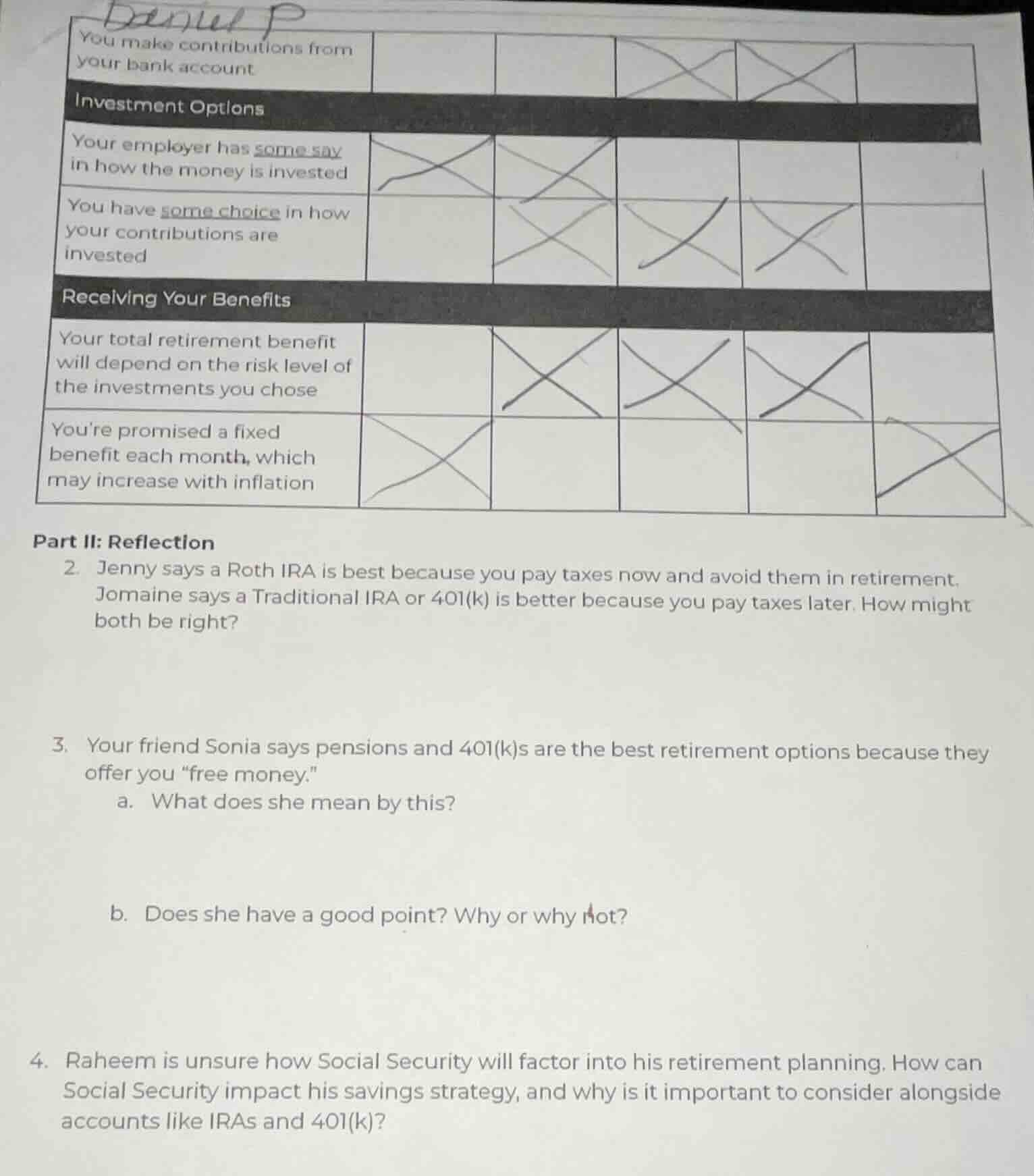 you make contributions from your bank account investment options your e…