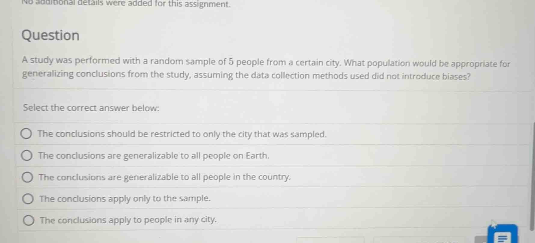 no additional details were added for this assignment. question a study …