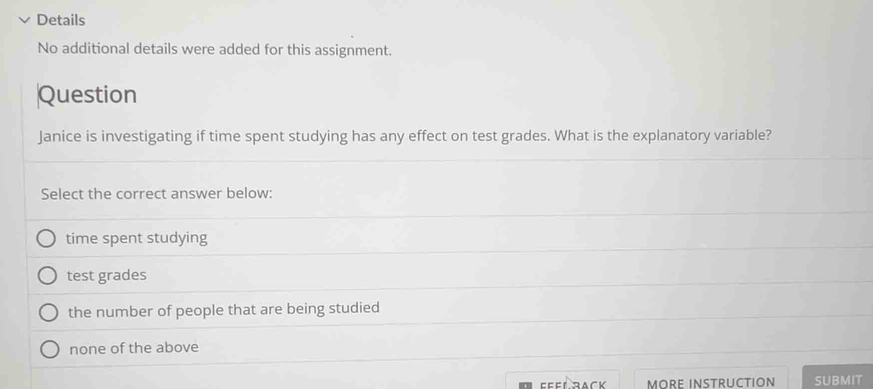 details no additional details were added for this assignment. question …