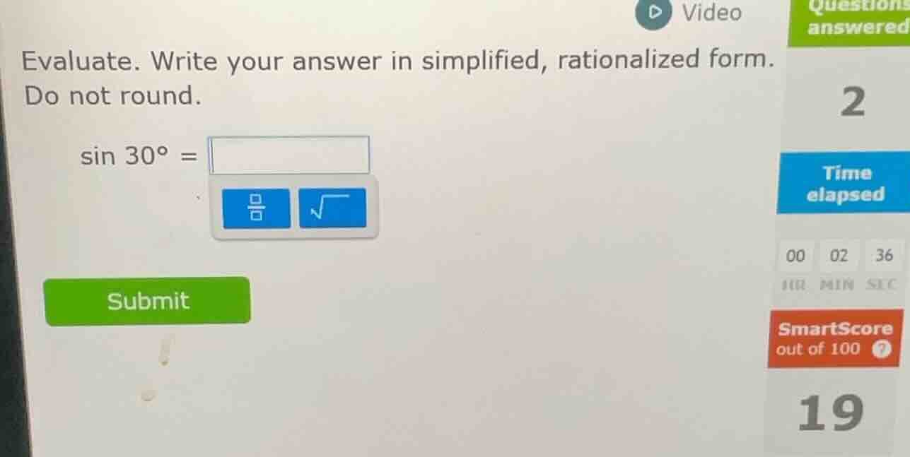 evaluate. write your answer in simplified, rationalized form. do not ro…