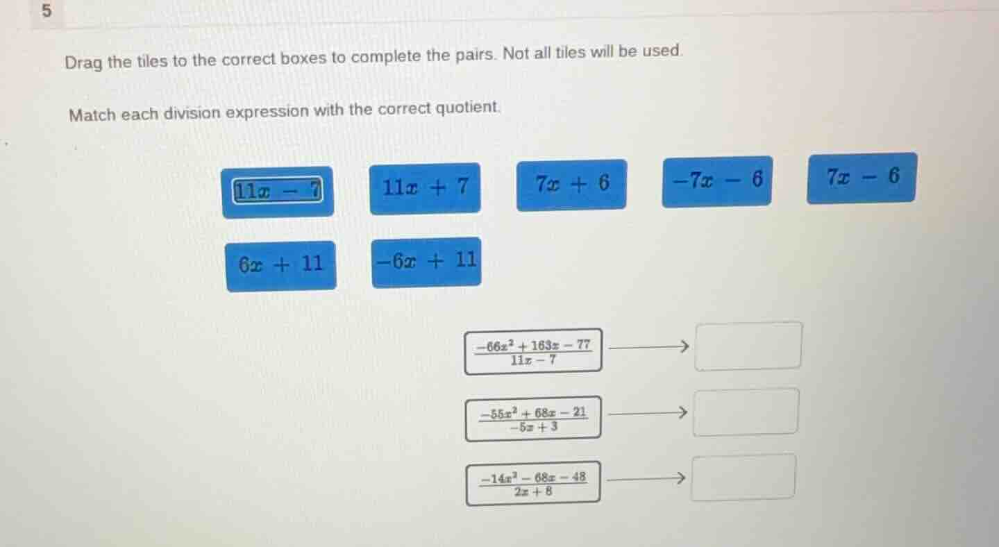 5 drag the tiles to the correct boxes to complete the pairs. not all ti…