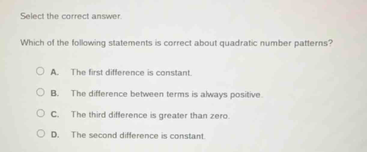 select the correct answer. which of the following statements is correct…