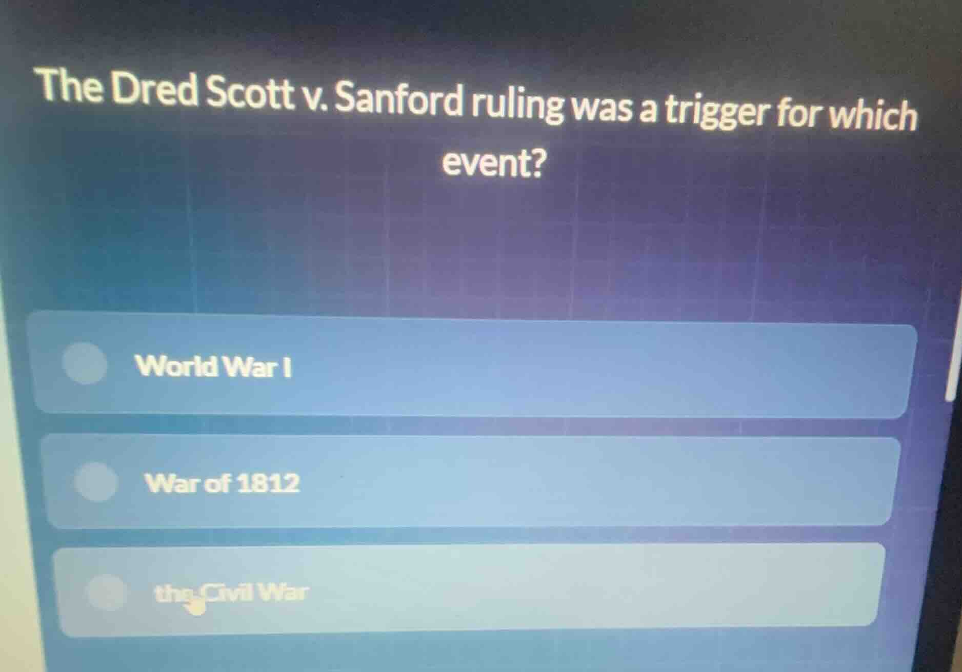 the dred scott v. sanford ruling was a trigger for which event? world w…