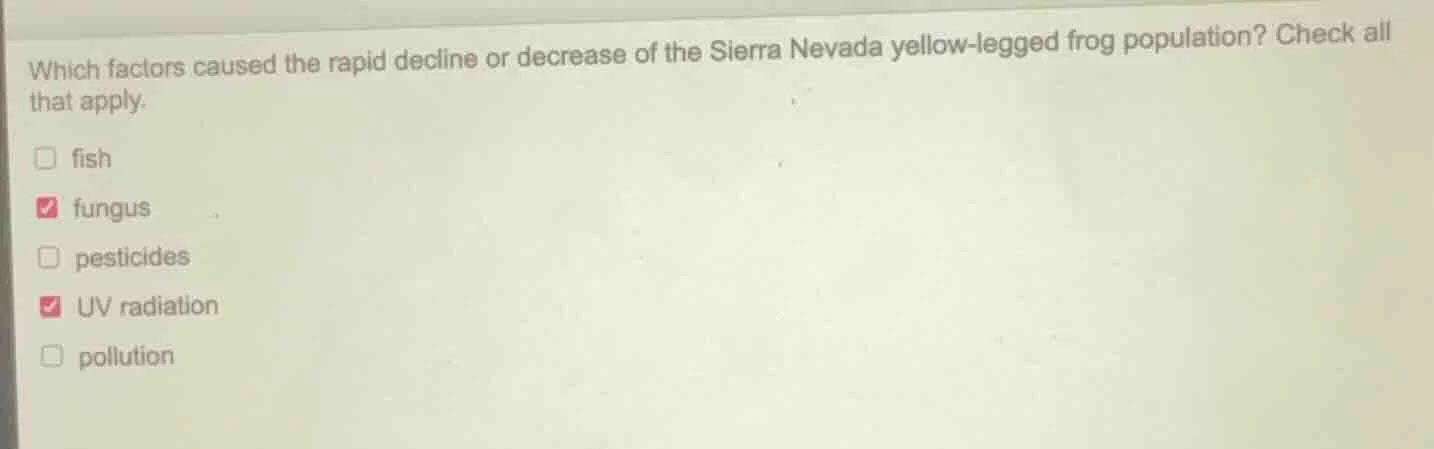 which factors caused the rapid decline or decrease of the sierra nevada…