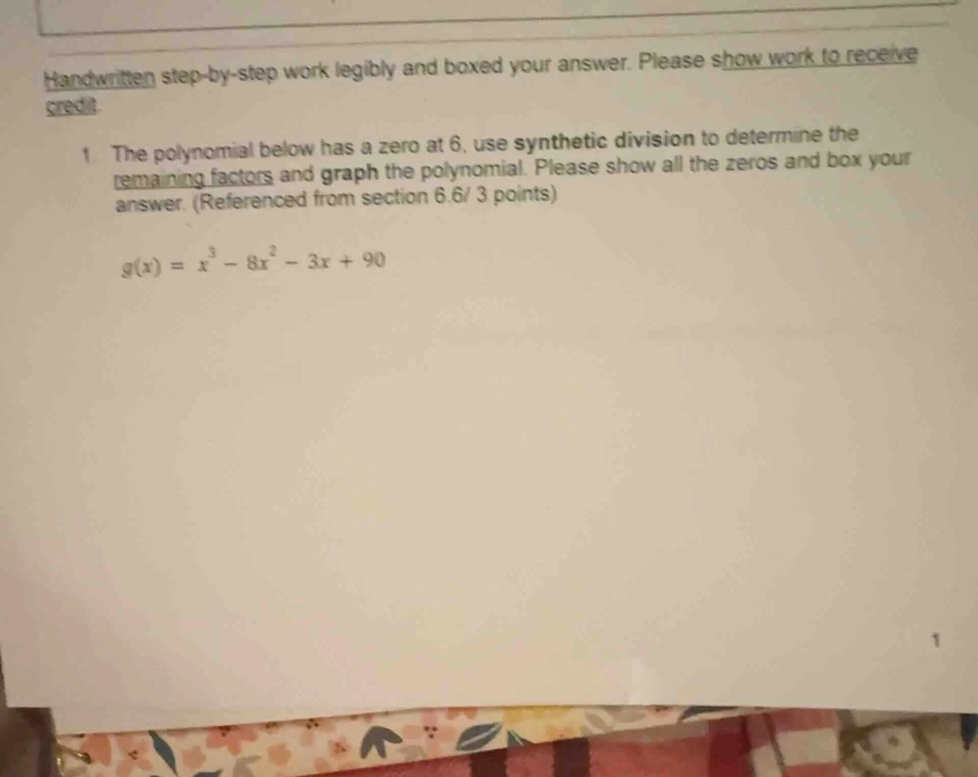 handwritten step-by-step work legibly and boxed your answer. please sho…