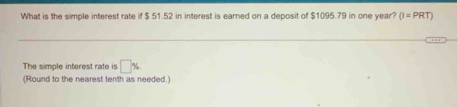 what is the simple interest rate if $ 51.52 in interest is earned on a …