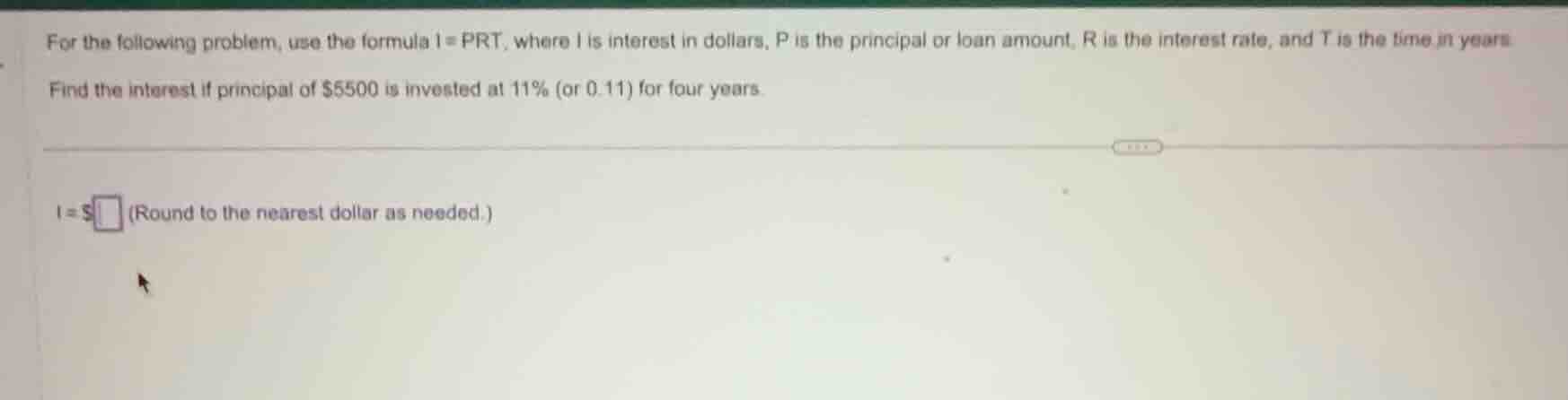 for the following problem, use the formula $i = prt$, where $i$ is inte…