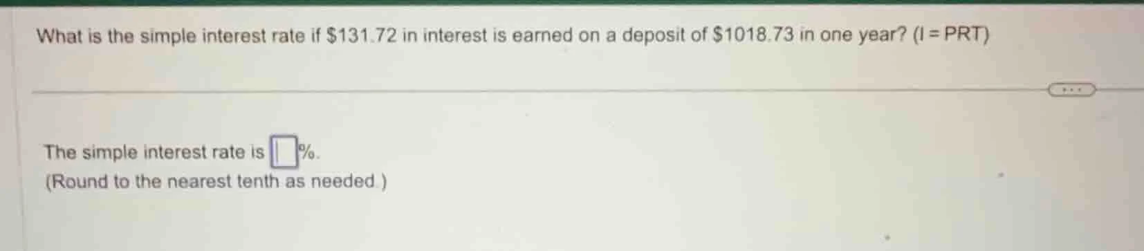 what is the simple interest rate if $131.72 in interest is earned on a …