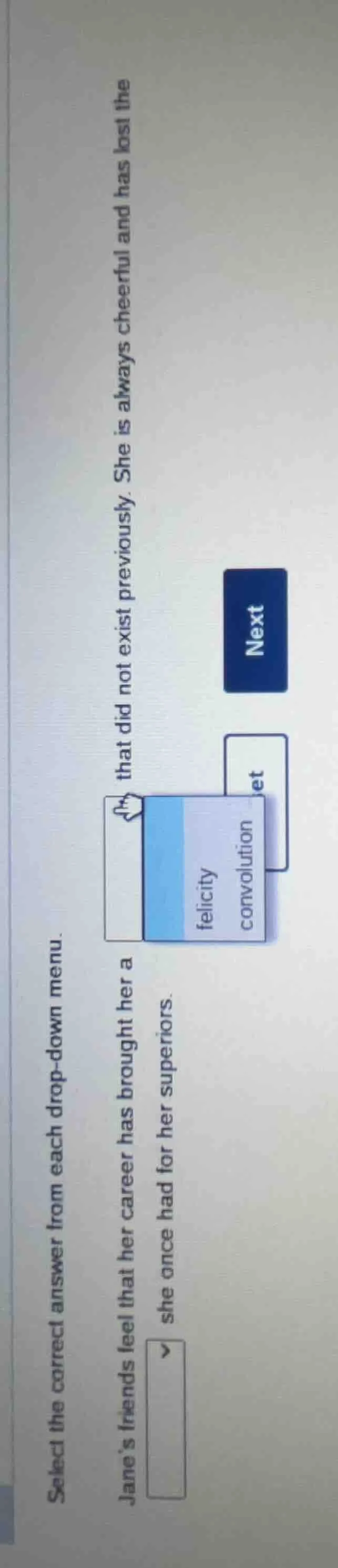 select the correct answer from each drop - down menu. janes friends fee…