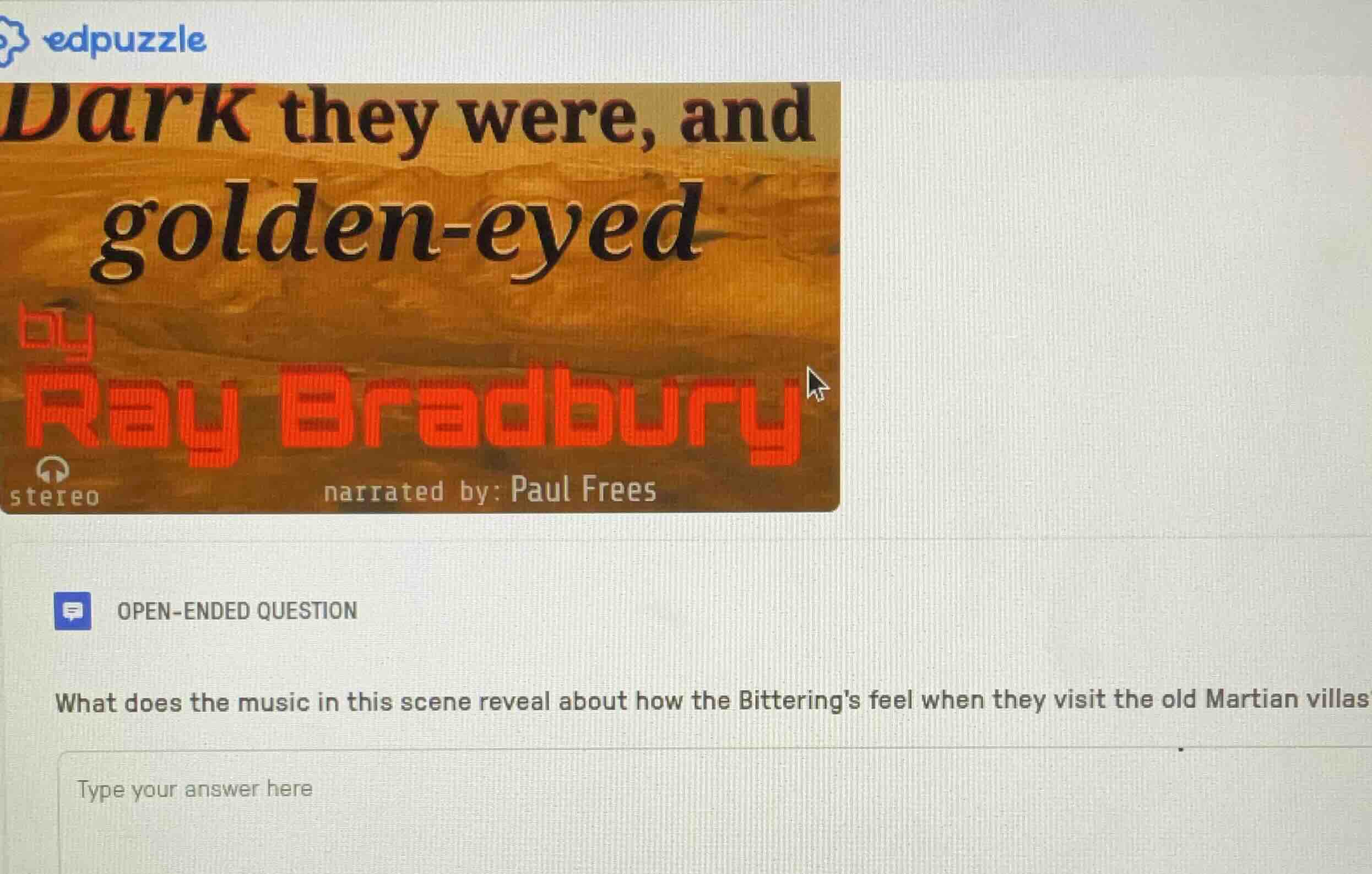 dark they were, and golden - eyed by ray bradbury stereo narrated by: p…