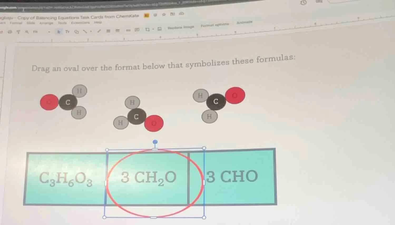 drag an oval over the format below that symbolizes these formulas: (mol…