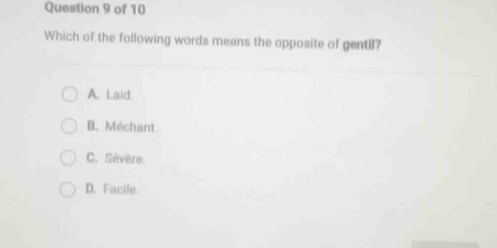 question 9 of 10 which of the following words means the opposite of gen…