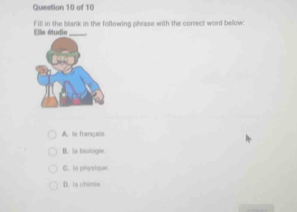 question 10 of 10 fill in the blank in the following phrase with the co…