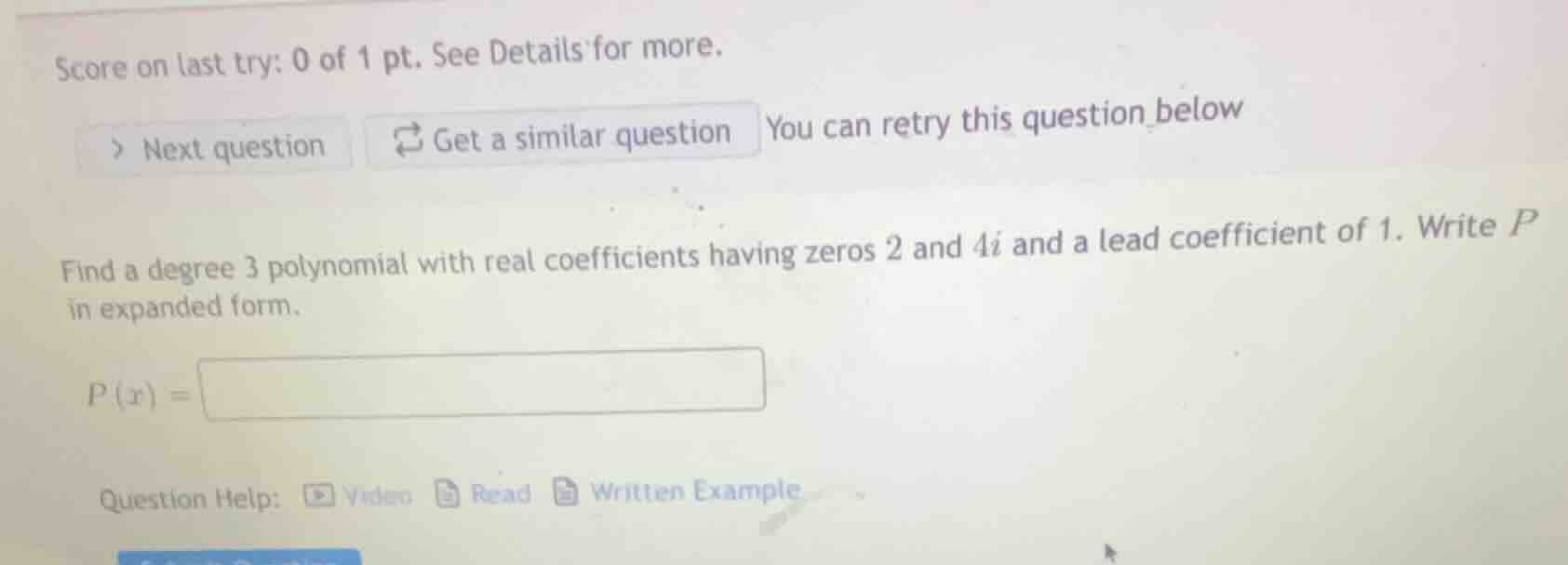 score on last try: 0 of 1 pt. see details for more. next question get a…