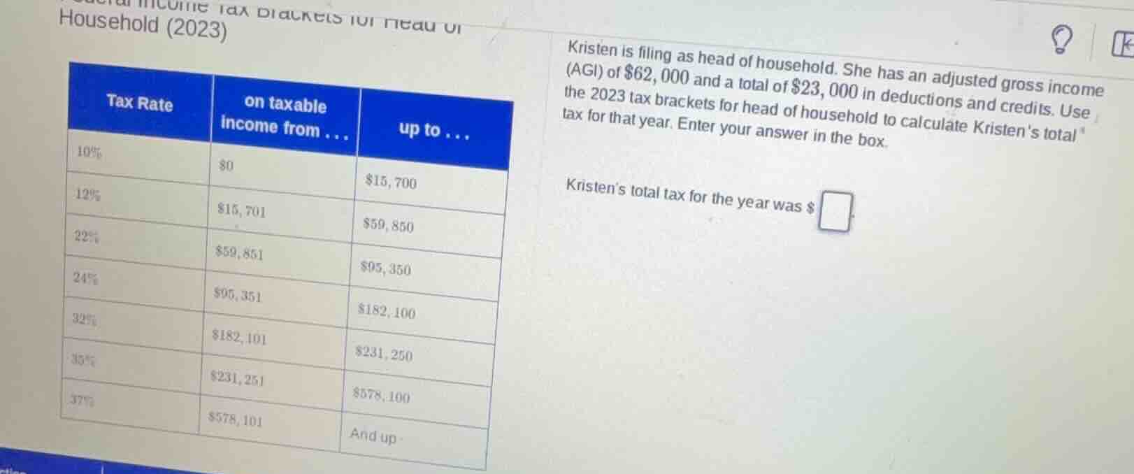 household (2023) tax rate on taxable income from... up to... 10% $0 $15…