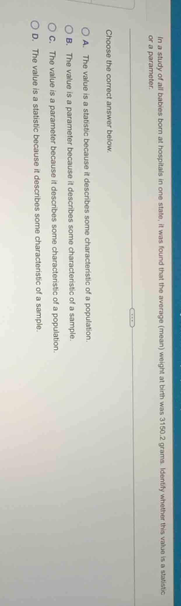 in a study of all babies born at hospitals in one state, it was found t…