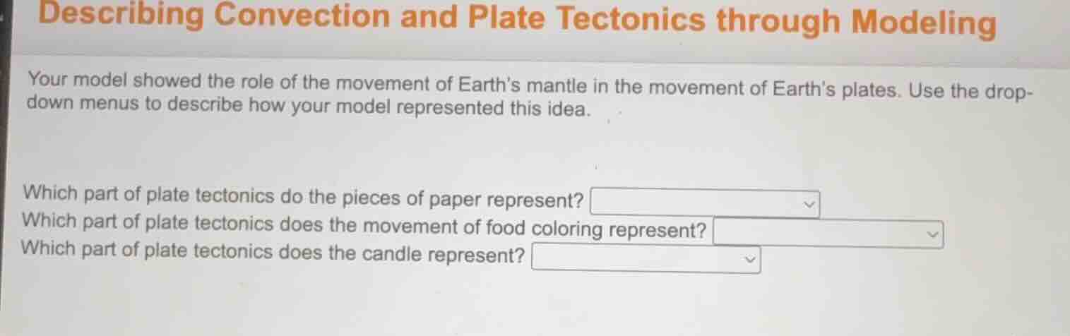 describing convection and plate tectonics through modeling your model s…