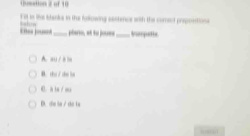 question 2 of 10 fill in the blanks in the following sentence with the …