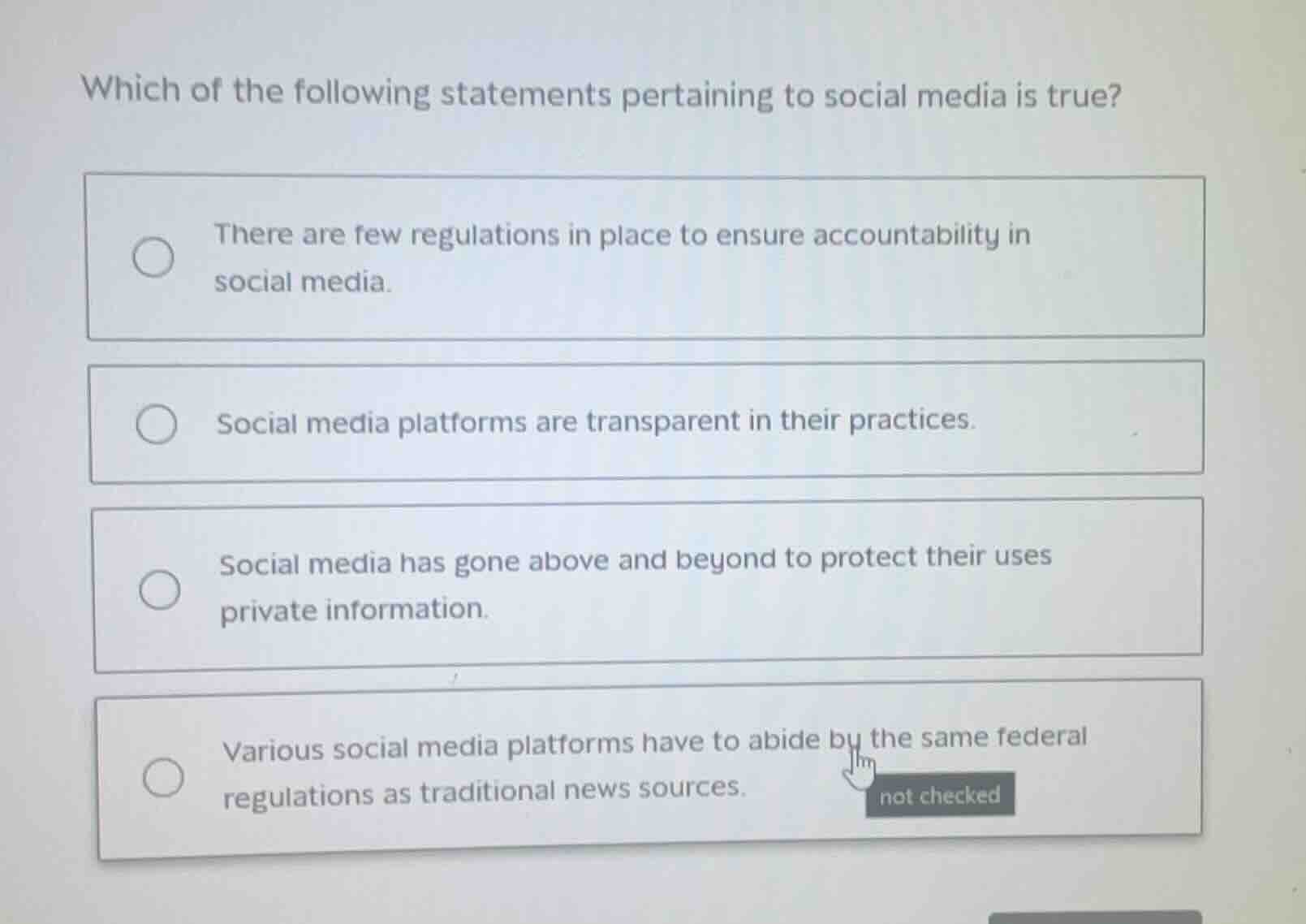 which of the following statements pertaining to social media is true? t…