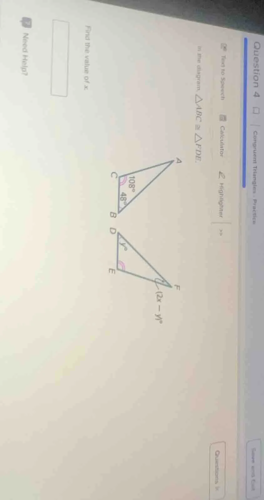 question 4 congruent triangles - practice text to speech calculator hig…