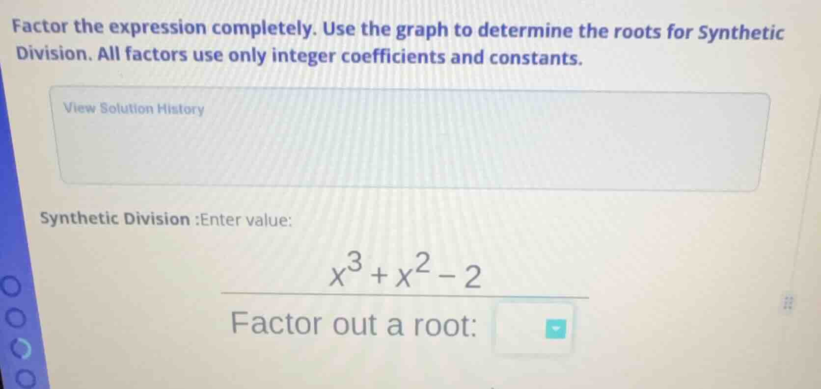 factor the expression completely. use the graph to determine the roots …