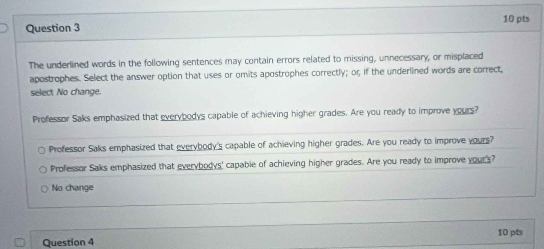 question 3 10 pts the underlined words in the following sentences may c…