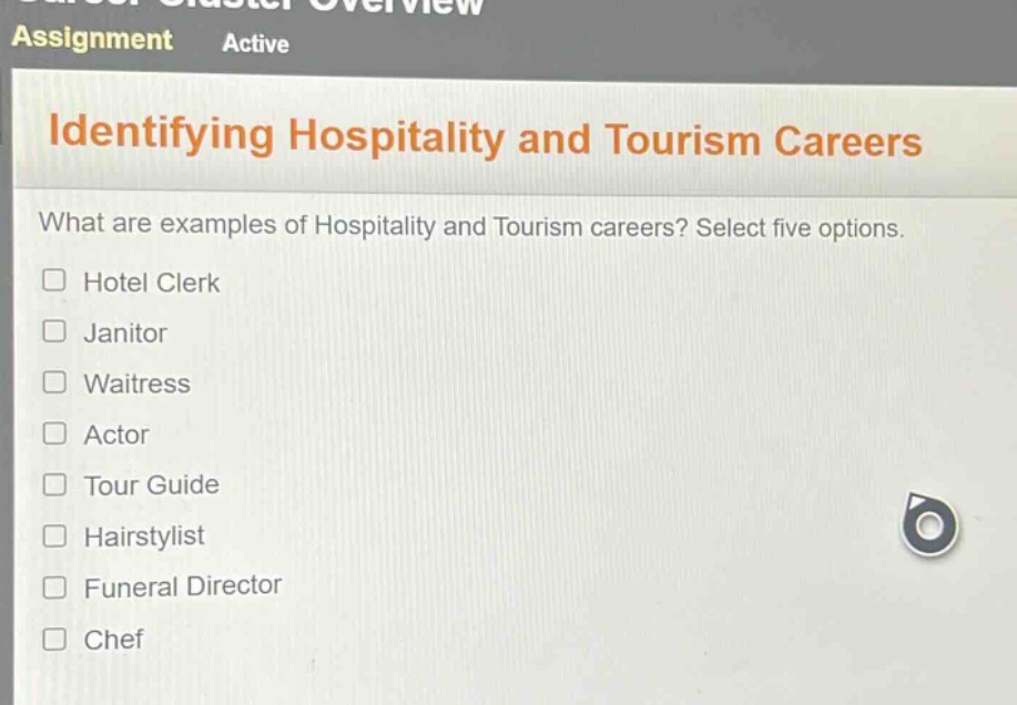 assignment active identifying hospitality and tourism careers what are …