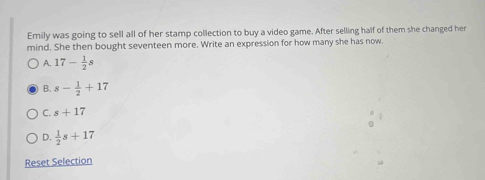 emily was going to sell all of her stamp collection to buy a video game…