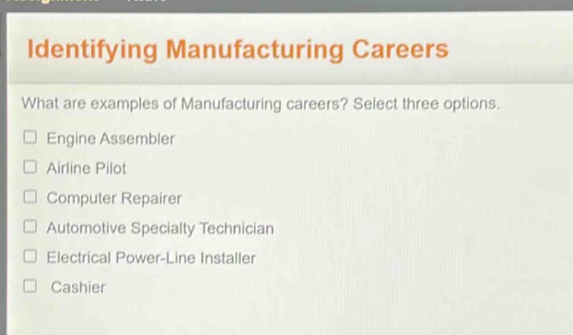 identifying manufacturing careers what are examples of manufacturing ca…