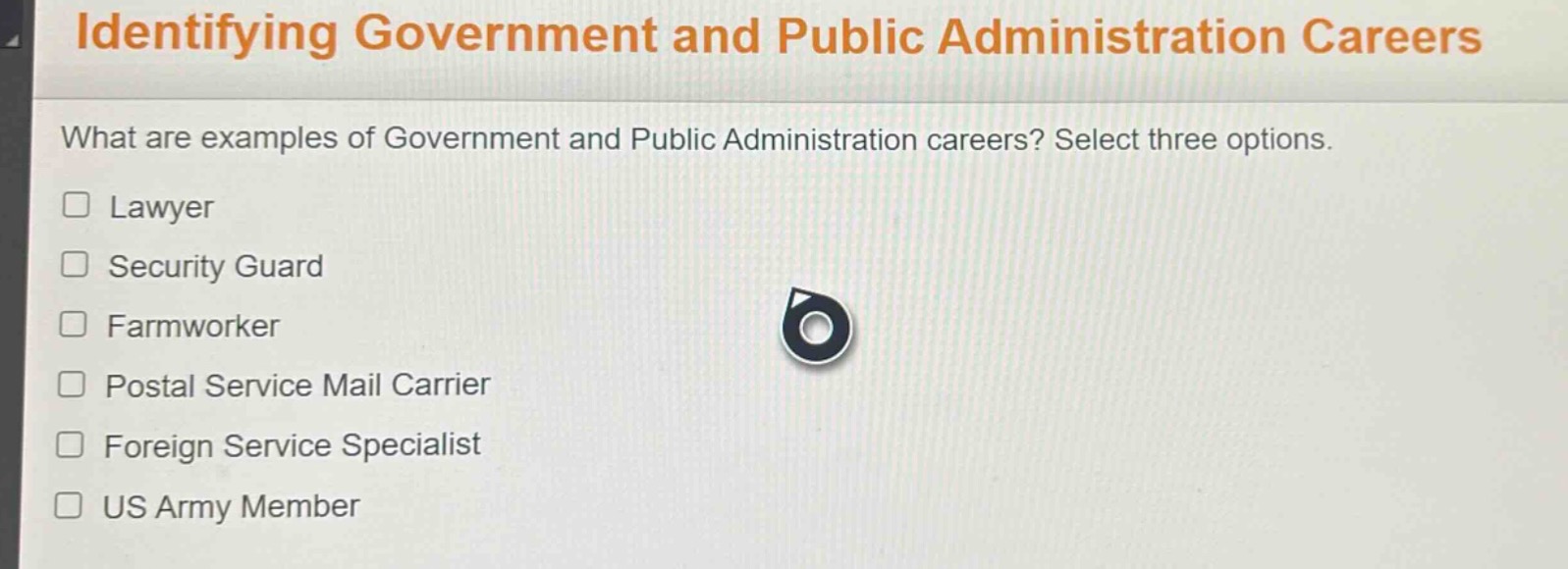 identifying government and public administration careers what are examp…