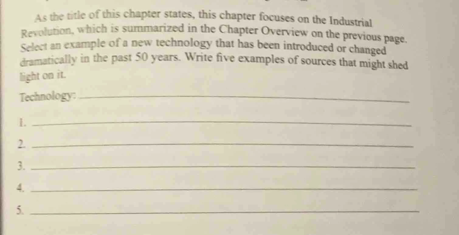 as the title of this chapter states, this chapter focuses on the indust…