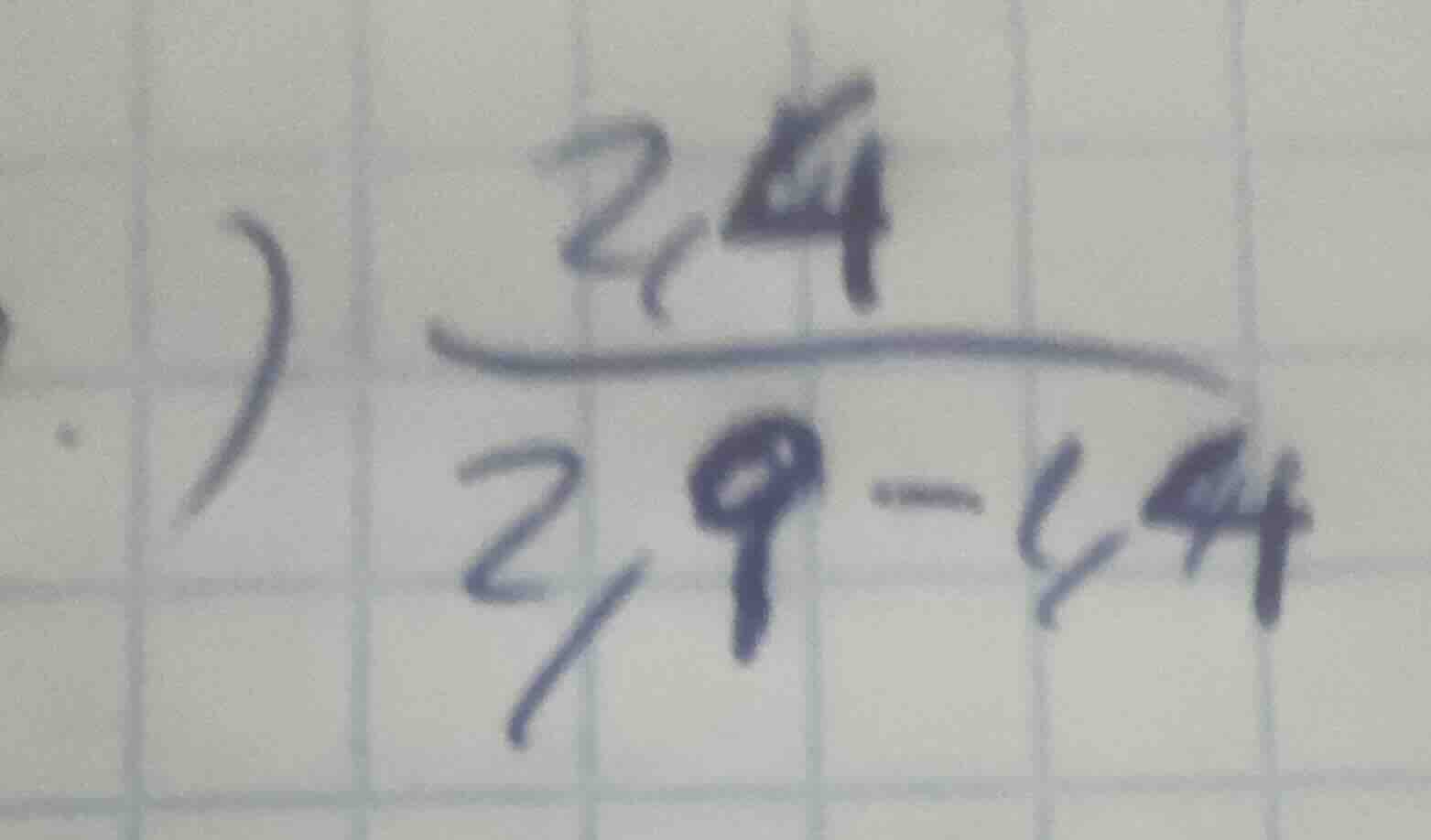calculate \\(\\frac{2,4}{2,9 - 1,4}\\)