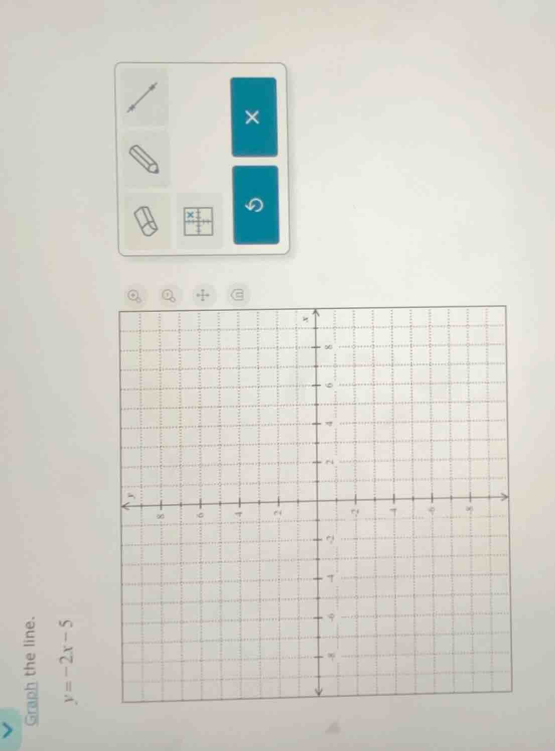 graph the line. y = -2x - 5