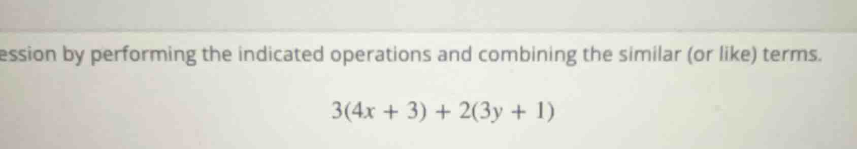 ession by performing the indicated operations and combining the similar…