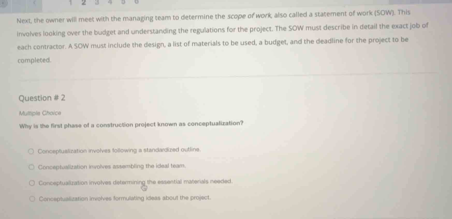 next, the owner will meet with the managing team to determine the scope…