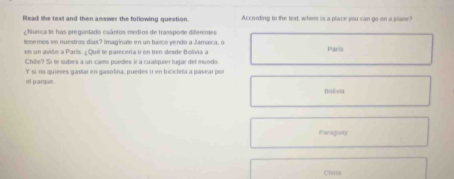 read the text and then answer the following question. ¿nunca te has pre…